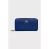 Blue leather wallet