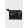 Men's embossed leather bag
