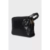 Men's embossed leather bag