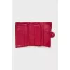 Quilted red leather wallet