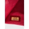 Quilted red leather wallet