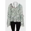 Floral Printed Blouse with Gatherings