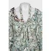 Floral Printed Blouse with Gatherings