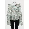 Floral Printed Blouse with Gatherings