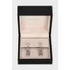 Parentesi white gold earrings
