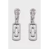 Parentesi white gold earrings