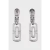 Parentesi white gold earrings