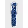 Bodycon printed maxi dress