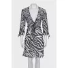 Translucent dress in animal print