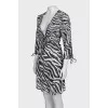 Translucent dress in animal print