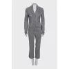 Gray striped suit