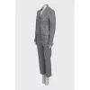Gray striped suit