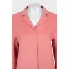 Loose-fitting wool coat with buttons