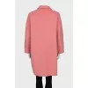 Loose-fitting wool coat with buttons