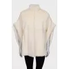 Short mink fur coat with hooks