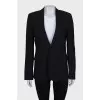 Black wool button-down jacket