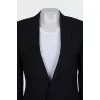 Black wool button-down jacket