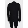 Black wool button-down jacket