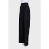 Straight-leg wool trousers with creases