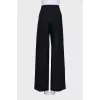 Straight-leg wool trousers with creases