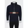 Men's zip-up hoodie with logo