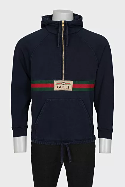 Men's zip-up hoodie with logo