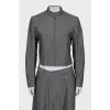 Wool suit consisting of a maxi skirt and jacket