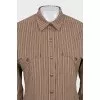 Striped suit of shirt and trousers