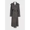 Maxi coat with belt