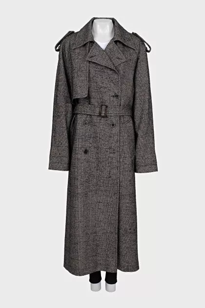 Maxi coat with belt