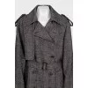 Maxi coat with belt