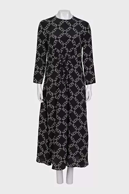Printed silk dress