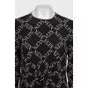 Printed silk dress