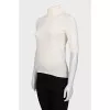 Wool T-shirt with a high collar