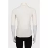 Wool T-shirt with a high collar