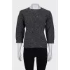 Straight jumper with 3/4 sleeves