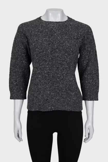 Straight jumper with 3/4 sleeves