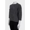 Straight jumper with 3/4 sleeves