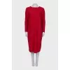 Straight red dress
