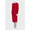 Straight red dress