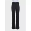 Gray high-waisted trousers