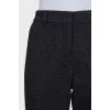 Gray high-waisted trousers