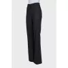 Gray high-waisted trousers
