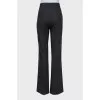 Gray high-waisted trousers