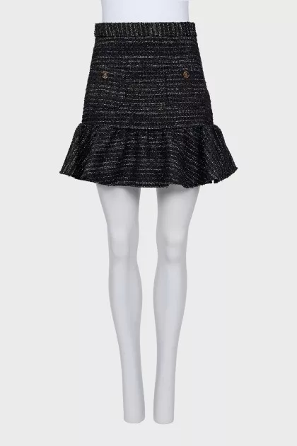 Mini skirt with frill