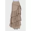 Maxi skirt with ruffles