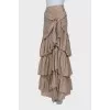Maxi skirt with ruffles