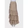 Maxi skirt with ruffles