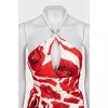 Floral print tie-up dress