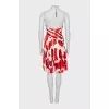 Floral print tie-up dress